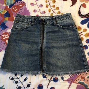 free people denim skirt